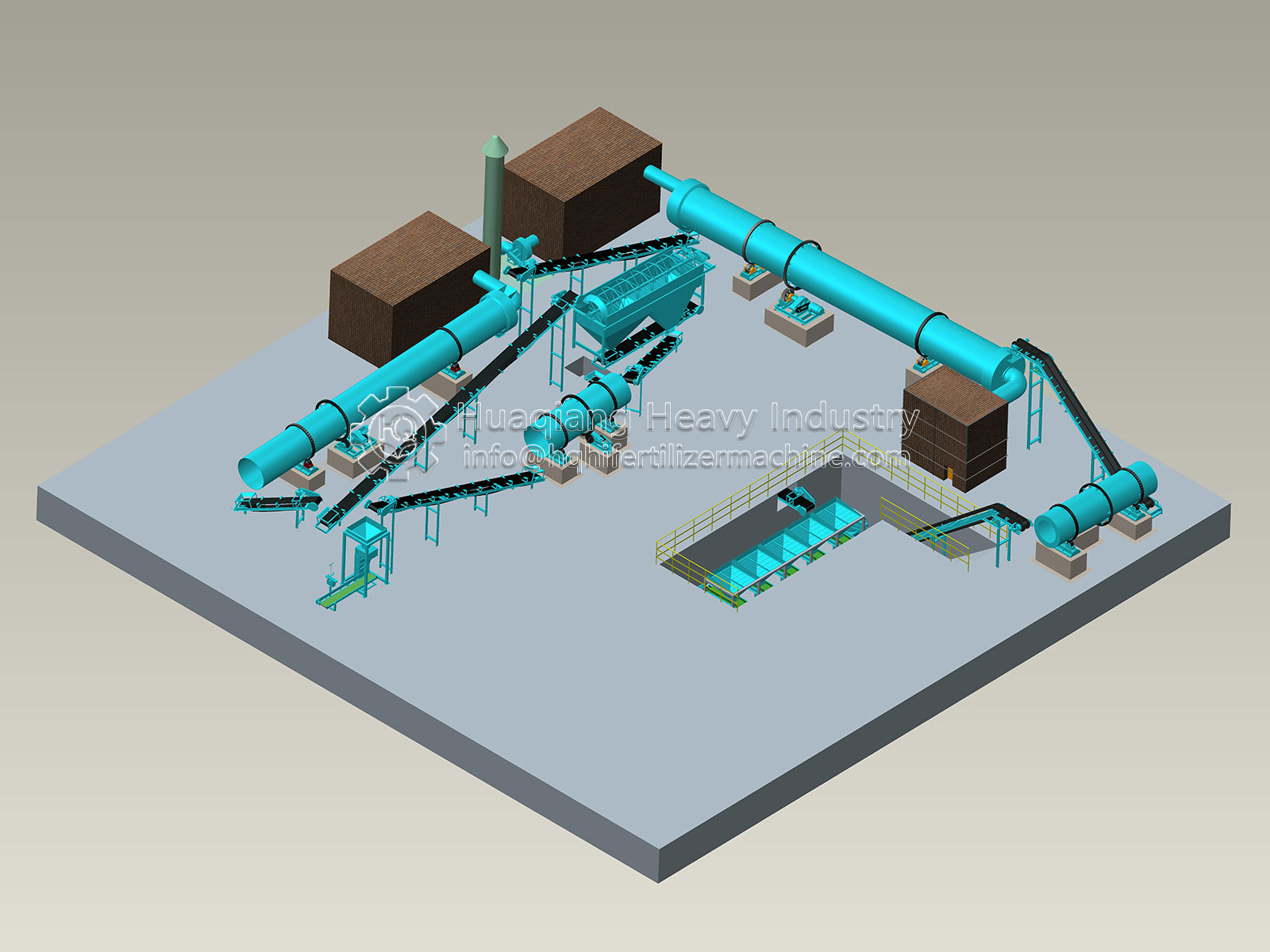 Production mode of rotary drum granulator