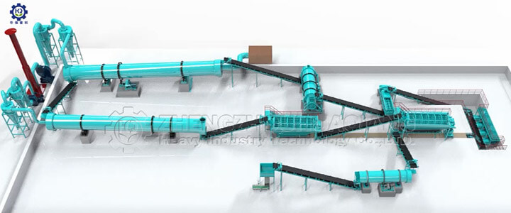 organic fertilizer combination granulation production line