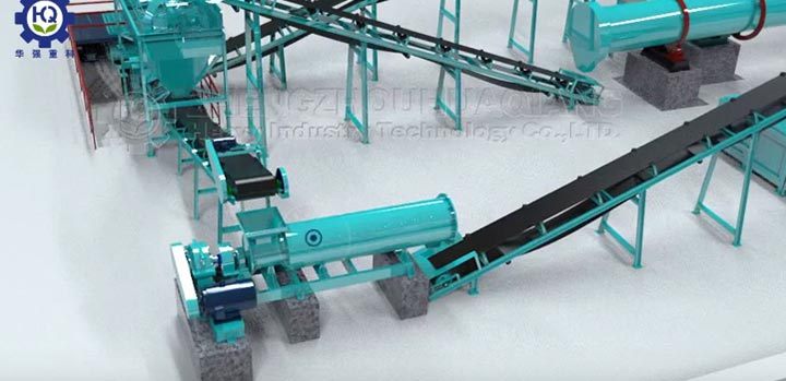 New type organic fertilizer granulator production line